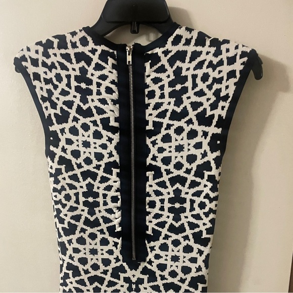 Torn by Ronny Kobo (Small) Black & White Patterned Body-con Sweater Mini Dress - Picture 8 of 13